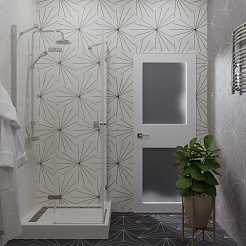 Triton Душевой уголок Дельта-Хром 90x90 с поддоном – фотография-3